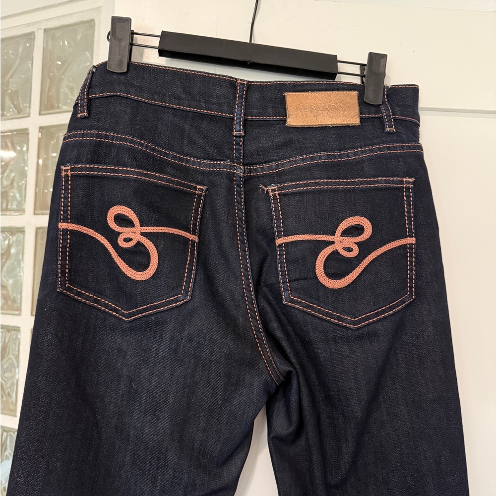 Escada Women's Dark Blue Straight Leg Jeans